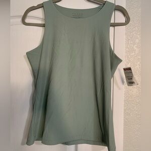 Tahari Sleeveless Ribbed Tank Top - Light Sage